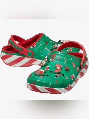 Crocs Disney Mickey Mouse Holiday Lined Clogs Women's 9 BNWT